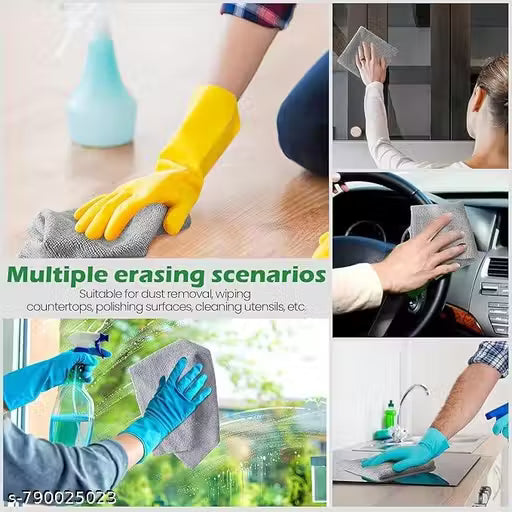 Reusable Microfiber Cleaning Cloth Roll (20 Pack) – Super Absorbent, Lint-Free Tear-Away Towels for Kitchen, Car, Home & Garage (25x25cm)