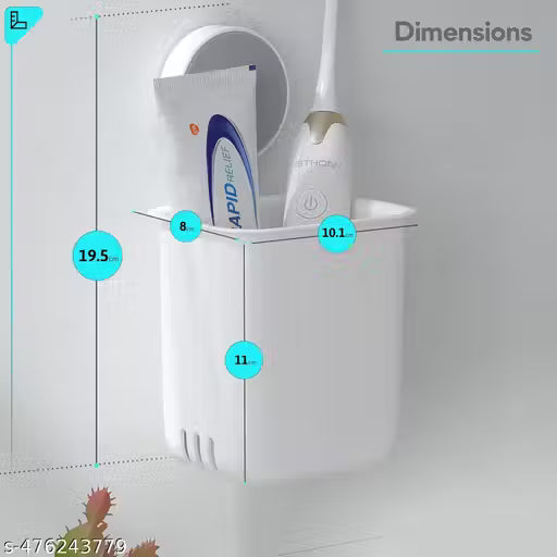 Self-Adhesive Wall-Mounted Toothbrush & Razor Holder (Pack of 2)