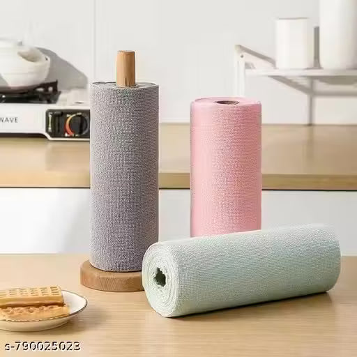 Reusable Microfiber Cleaning Cloth Roll (20 Pack) – Super Absorbent, Lint-Free Tear-Away Towels for Kitchen, Car, Home & Garage (25x25cm)