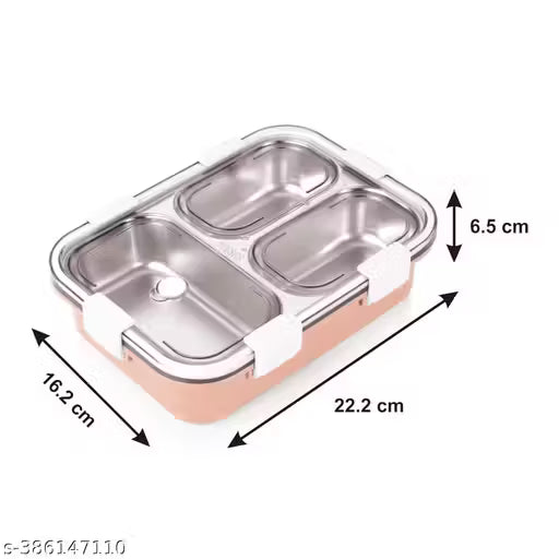 Premium Leakproof Stainless Steel Bento Lunch Box – Insulated 3-Compartment Meal Prep Container with Spoon & Chopsticks