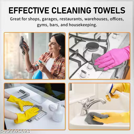 Reusable Microfiber Cleaning Cloth Roll (20 Pack) – Super Absorbent, Lint-Free Tear-Away Towels for Kitchen, Car, Home & Garage (25x25cm)